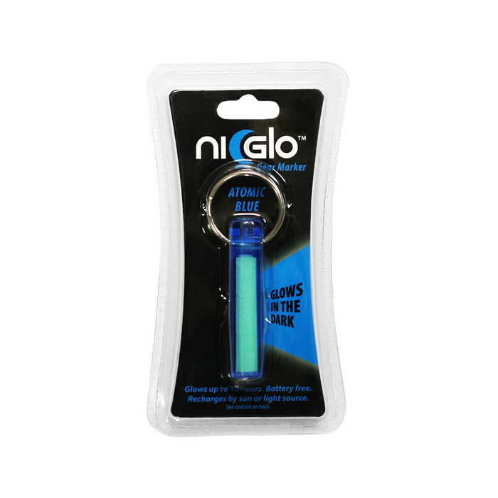 Gear Aid Ni Glo Atomic Blue Gear Marker in Euro Hook Packaging 