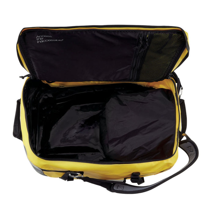 Open Yellow Petzl Duffel Bag Size 65 Litre