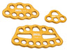 Petzk Yellow Rigging Plates in three sizes:  S, M and L 