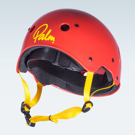 Palm AP4000 Half Cut Red Professional Water Rescue Helmet Featuring Adjustable Inner Cradle for Different Head Sizes