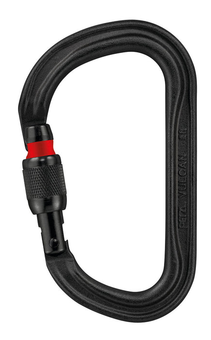 Petzl Vulcan Screw Lock Carabiner in Black opened