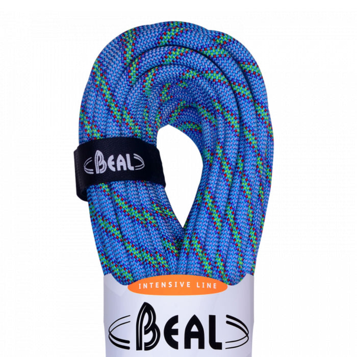 Close up of Beal Top Gun II 10.5mm Rope in Blue Packed 