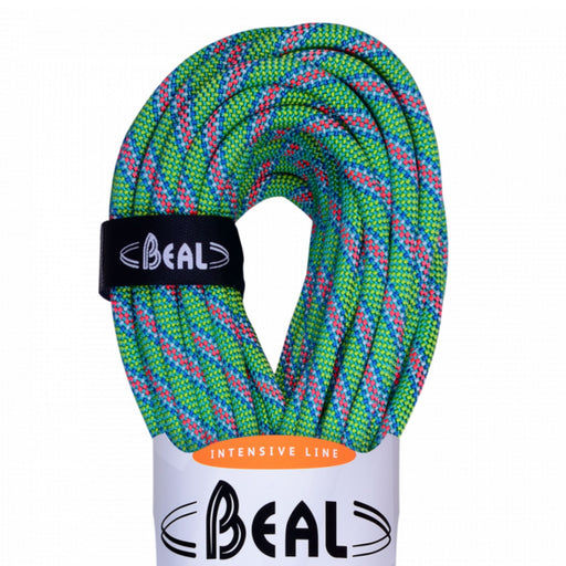 Close up of Beal Top Gun II 10.5mm Rope in Green Packed 