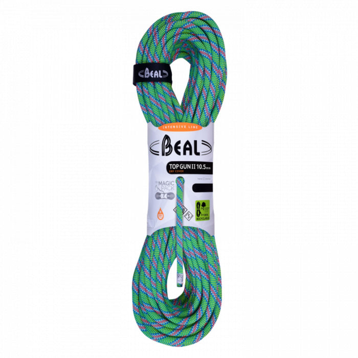 Beal Top Gun II 10.5mm Rope in Green Packed 