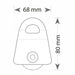 Beal Transf'Air Mini Pulley Line Drawing with Dimensions Height 80mm  width 68mm