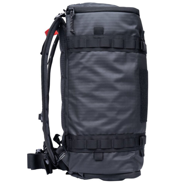 CMC Lotus Tech Back Pack Closed showing side with shoulding handles 