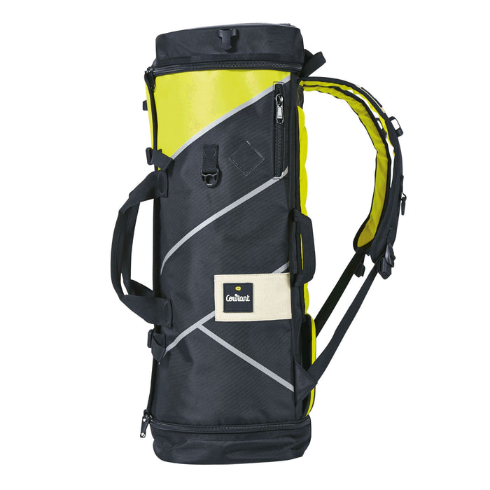 Side view of Courant Cross Pro Rope Bag in flash lemon