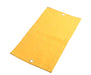 Yellow section of the DMM ProPad+ rope protector - the wearsheet, highlighting its thick, durable material with reinforced edges and grommets for secure attachment