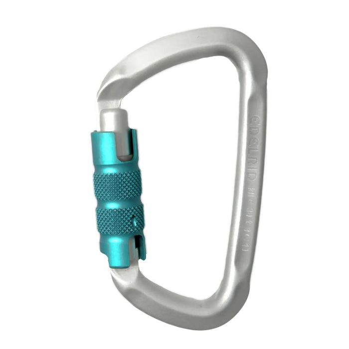 Edelrid D-CLASSIC 3000 TRIPLE Locking Carabiner in Silver