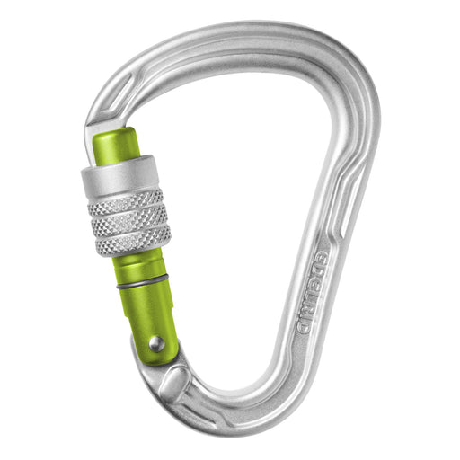 Edelrid HMS Strike II Screwgate carabiner in silver
