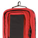 Front top view of Edelrid PPE 45 litre backpack in Red and black 
