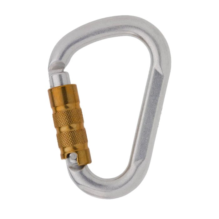 Edelrid Steel HMS Triple  Locking Carabiner in Silver 