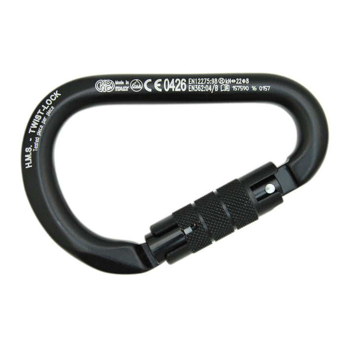 Kong HMS Classic Twist Lock Carabiner Black   