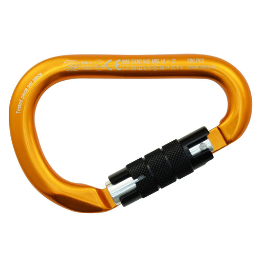 Kong HMS Classic Twist Lock Carabiner Orange and Black