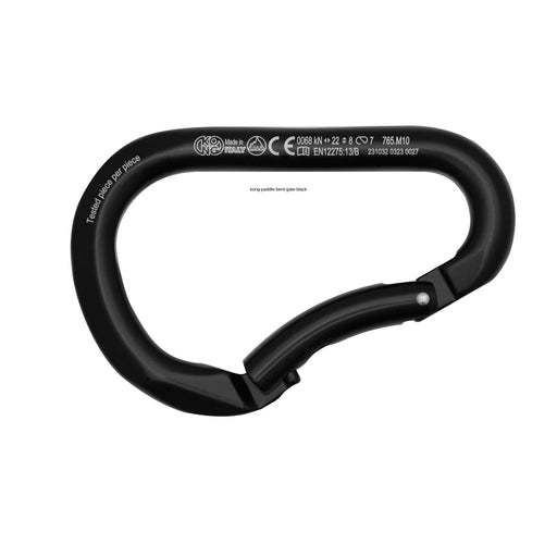 Kong Paddle Bent Gate Carabiner Black 