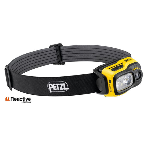 Petzl Swift RL compact, powerful, lightweight, and rechargeable headtorch featuring REACTIVE LIGHTING® technology®. 1100 lumens