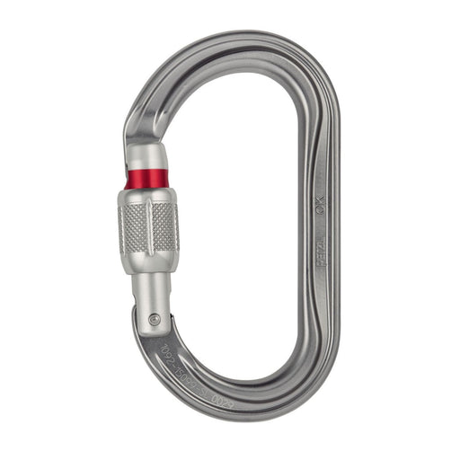 Grey Petzl OK Screwlock Carabiner