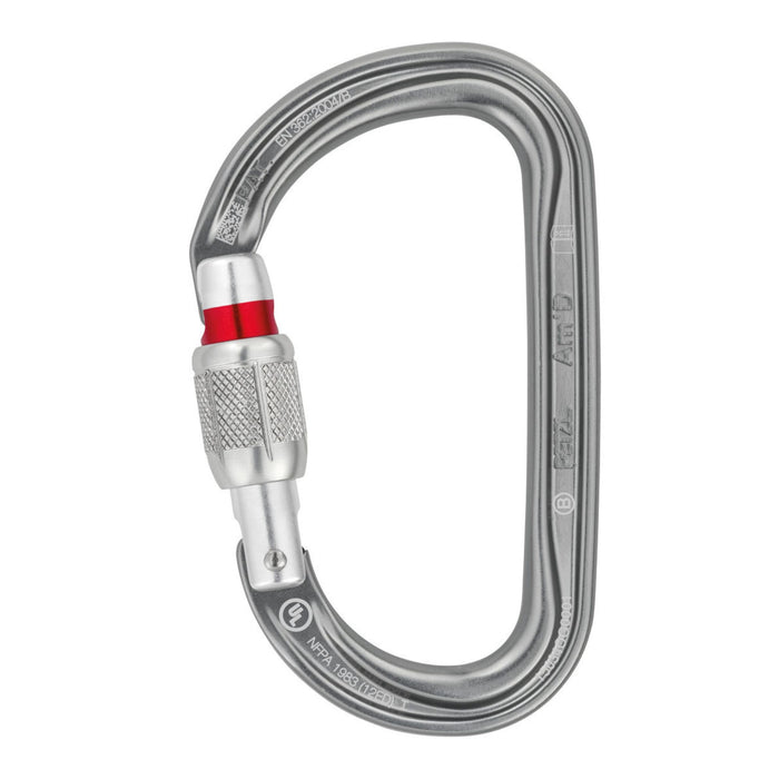 Am’D Screw Lock Carabiner - 
Lightweight asymmetrical screwgate carabiner in grey - SKU M34A SL