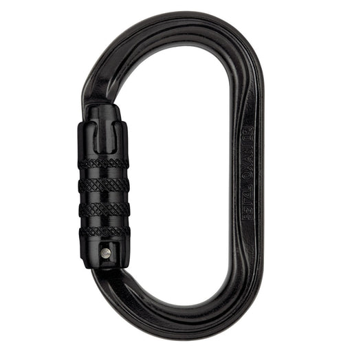 Petzl Oxan High-strength triact lock oval carabiner in  black 