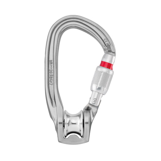 Petzl Rollclip Z manual screw locking Pulley-carabiner that facilitates installation on anchors and devices