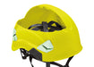 Inside view fo the Petzl Vertex Vent Hi Viz Helmet showing six-point webbing
suspension system which adapts to
the shape of your head to provide maximum comfort.