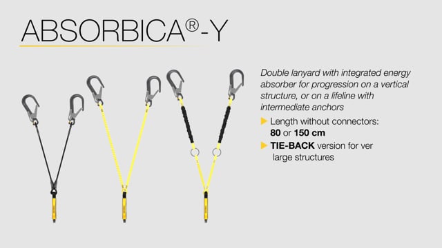 ABSORBICA®-Y Double Lanyard with Integrated Energy Absorber 