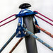 Close-up of the SMC Apex Direct 1.1 Pulley secured to a rope system with prusiks and soft attachments.