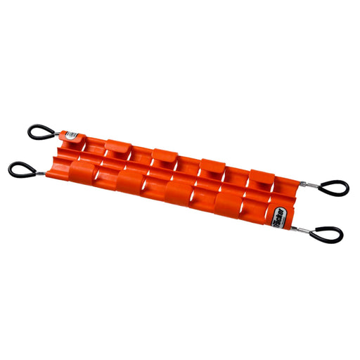 SMC Rope Tracker in bright orange, showing its multi-channel design for securing and managing multiple ropes