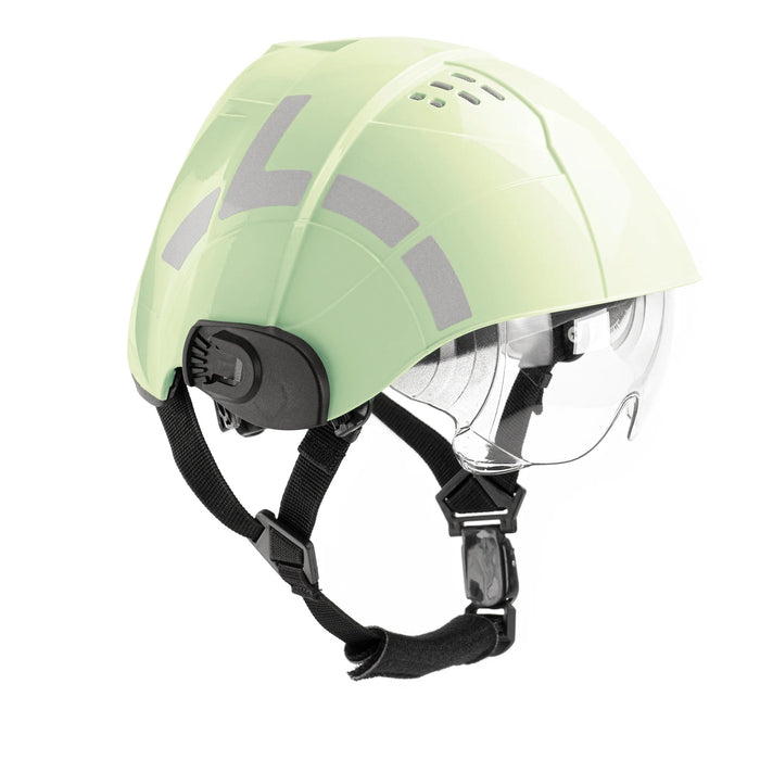 WRS Technical Rescue Helmet in High Viz Lumino White with Internal Visor