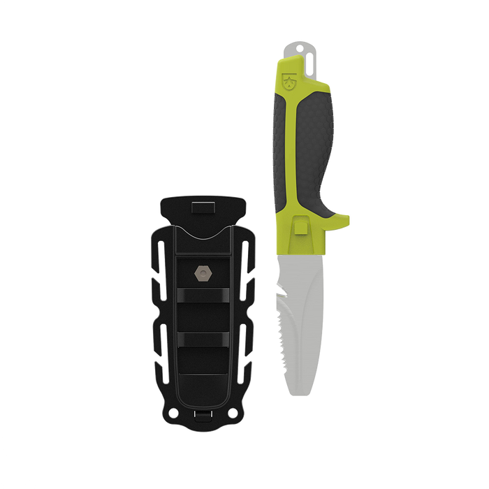 Gear Aid Tanu Green Dive and Rescue Knife and Quick Release Sheath 