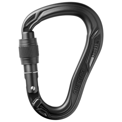 Edelrid HMS Biullet Screwgate Carabiner in Black 