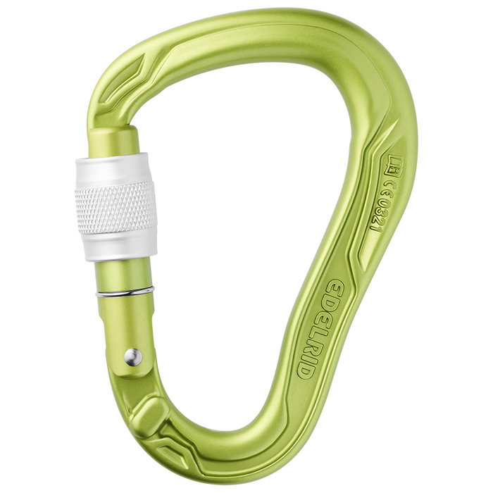 Edelrid HMS Biullet Screwgate Carabiner in Oasis 