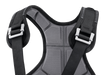 Petzl Chest Air Chest Rescue Harness Close up of the Back and shoulder straps lined with 3D foam padding and are widely spaced to reduce chafing and provide additional comfort while hanging.